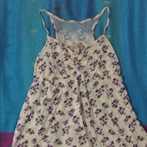 Flowers and Lace tank top
